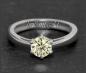 Preview: Brillant Ring 585 Gold 1,04ct, zart gelb, Si2